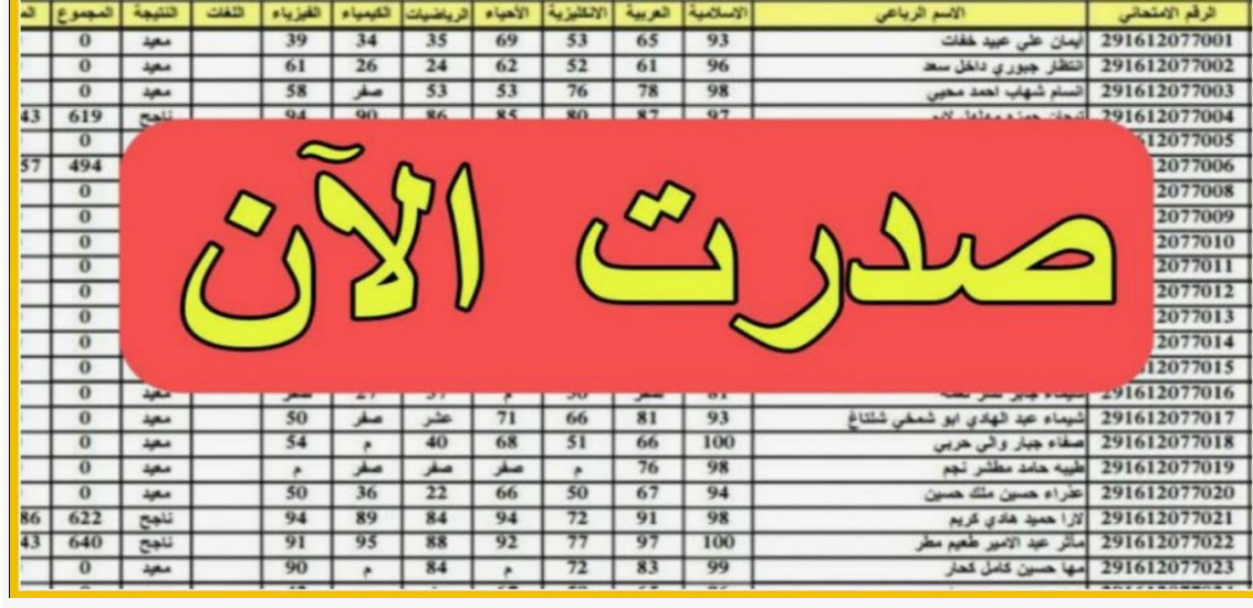 “النتائج مُتاحة”.. نتائج السادس اعدادي الدور الثالث 2024 عبر موقع وزارة التربية والتعليم epedu.gov.iq بالرقم الامتحاني