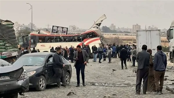 مصرع 4 أشخاص في حادث مروع أعلى الطريق الدائري الأوسطي بحلوان